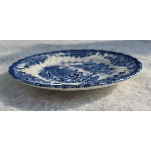 Churchill Brook Blue White Saucer Fine China Plate 6.75" Decorative Round Beauty - Picture 4 of 6